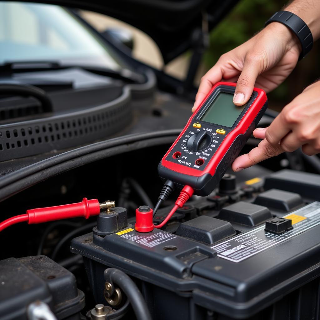 Checking the New Car Battery