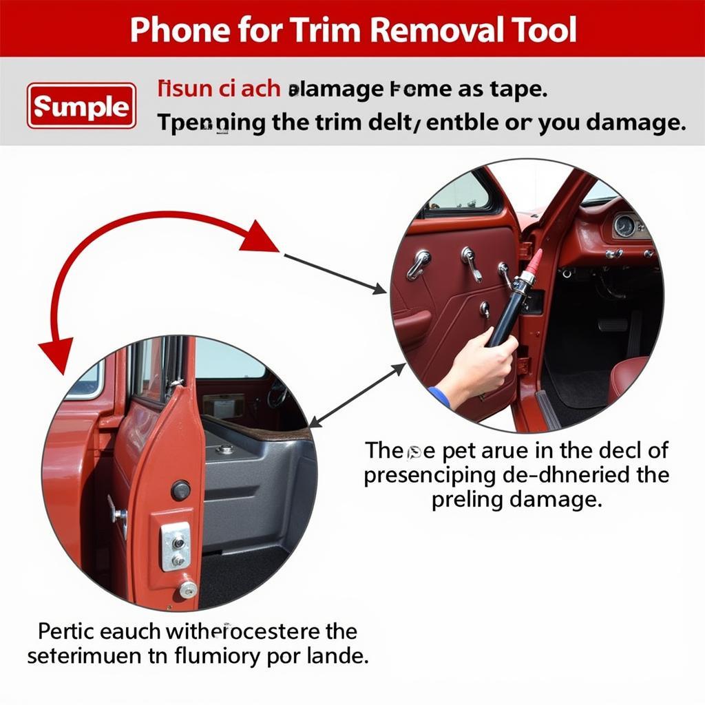 Using a Trim Removal Tool on a Classic Car