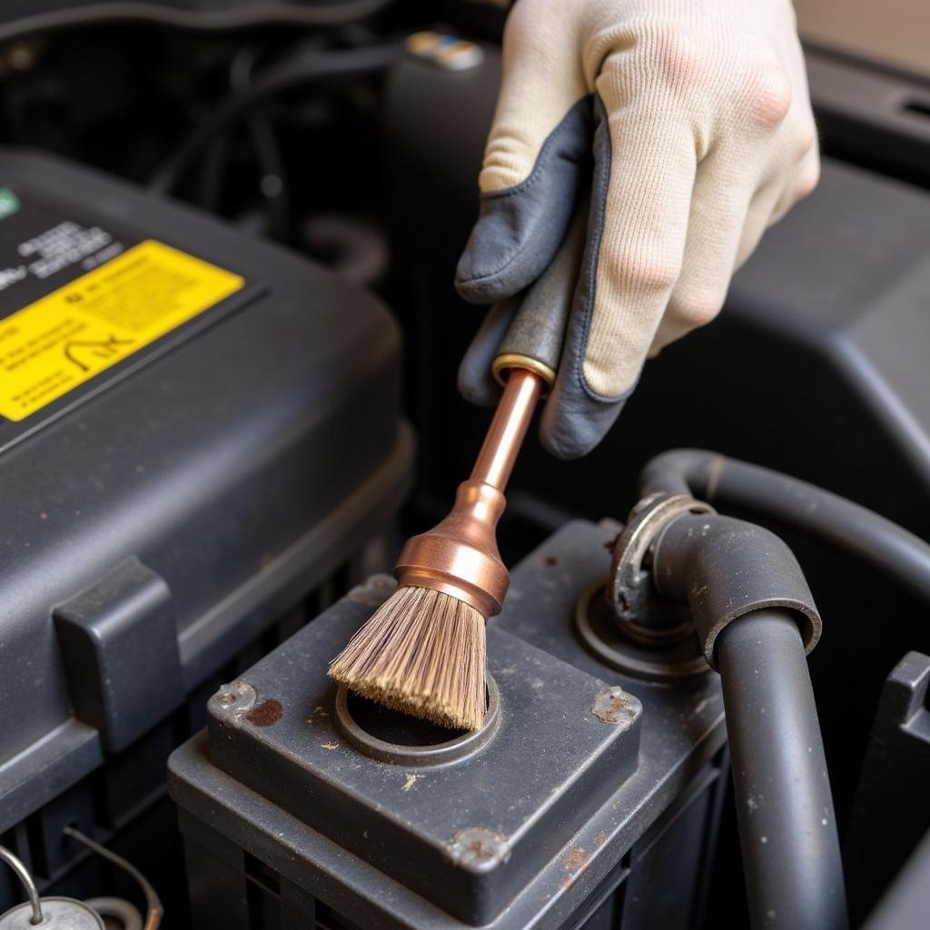 Cleaning Car Battery Terminals