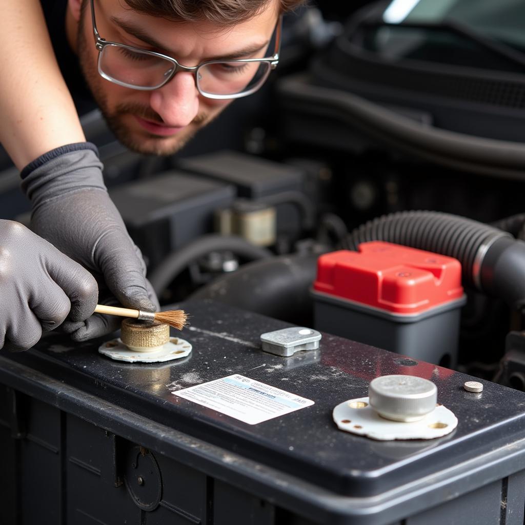 Cleaning Car Battery Terminals