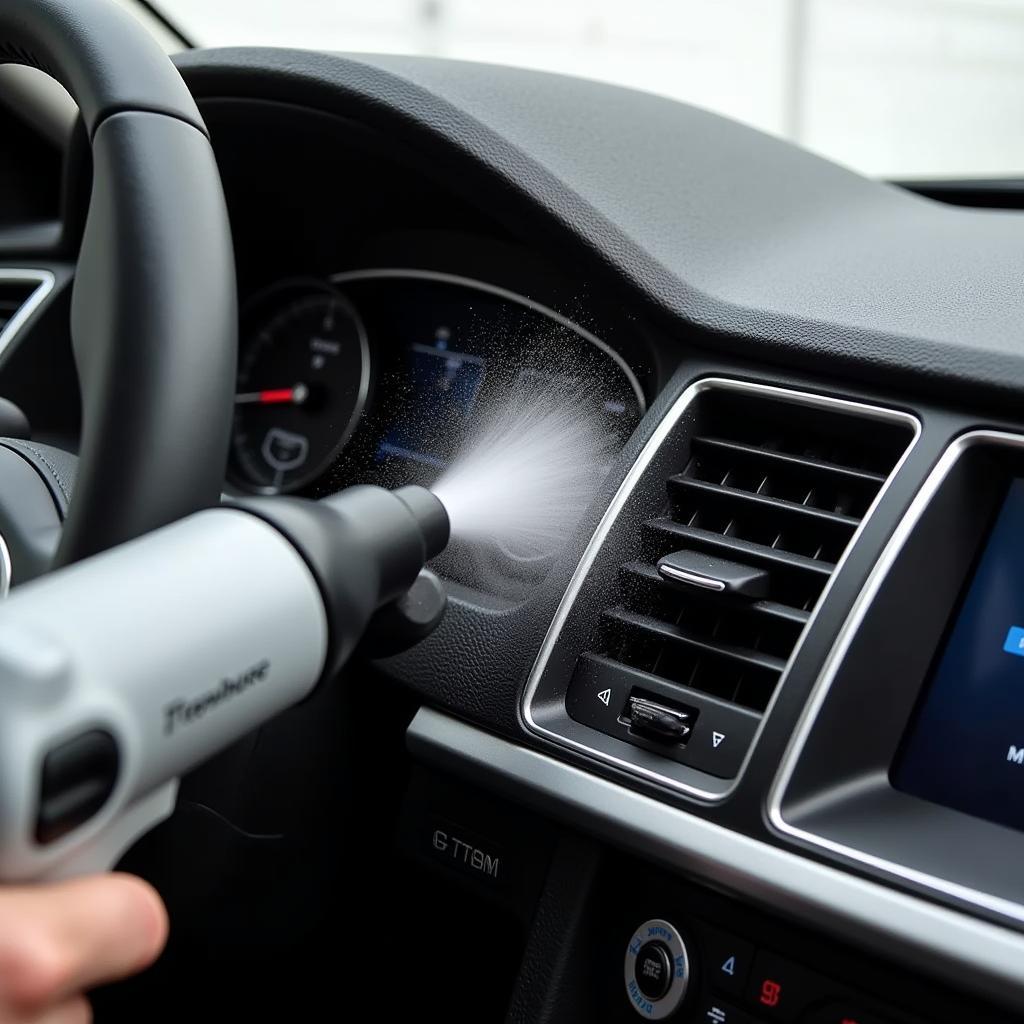 Cleaning Car Interior with High Pressure Tornado Tool