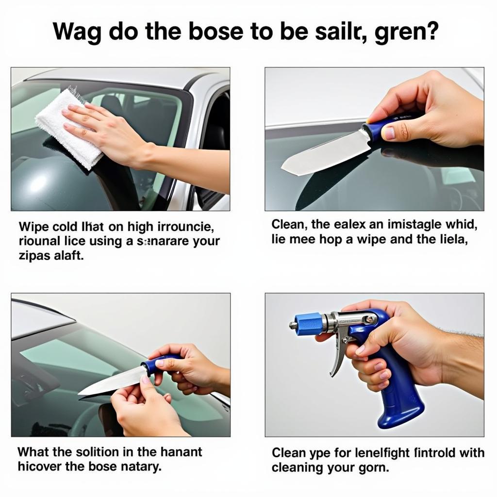 Cleaning Car Windshield Replacement Tools