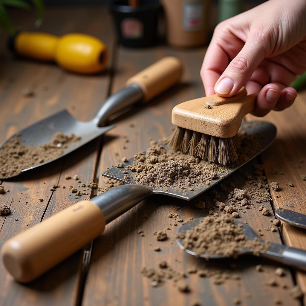 Cleaning Garden Tools