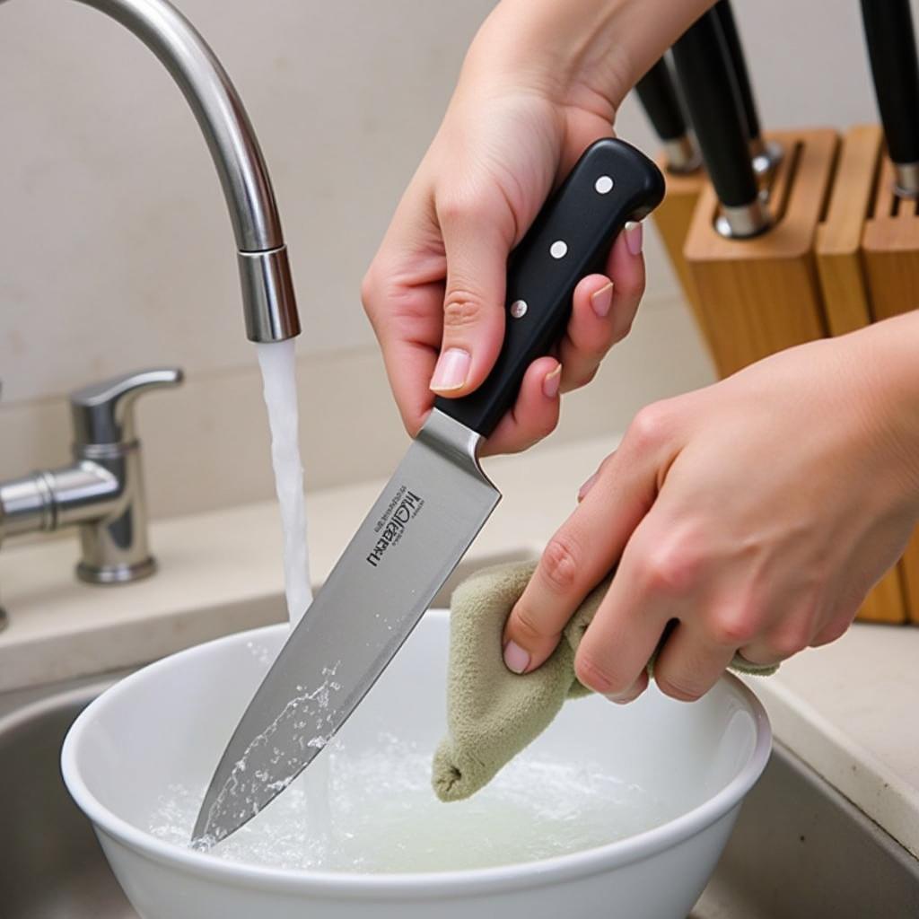 Cleaning Kitchen Knives Properly