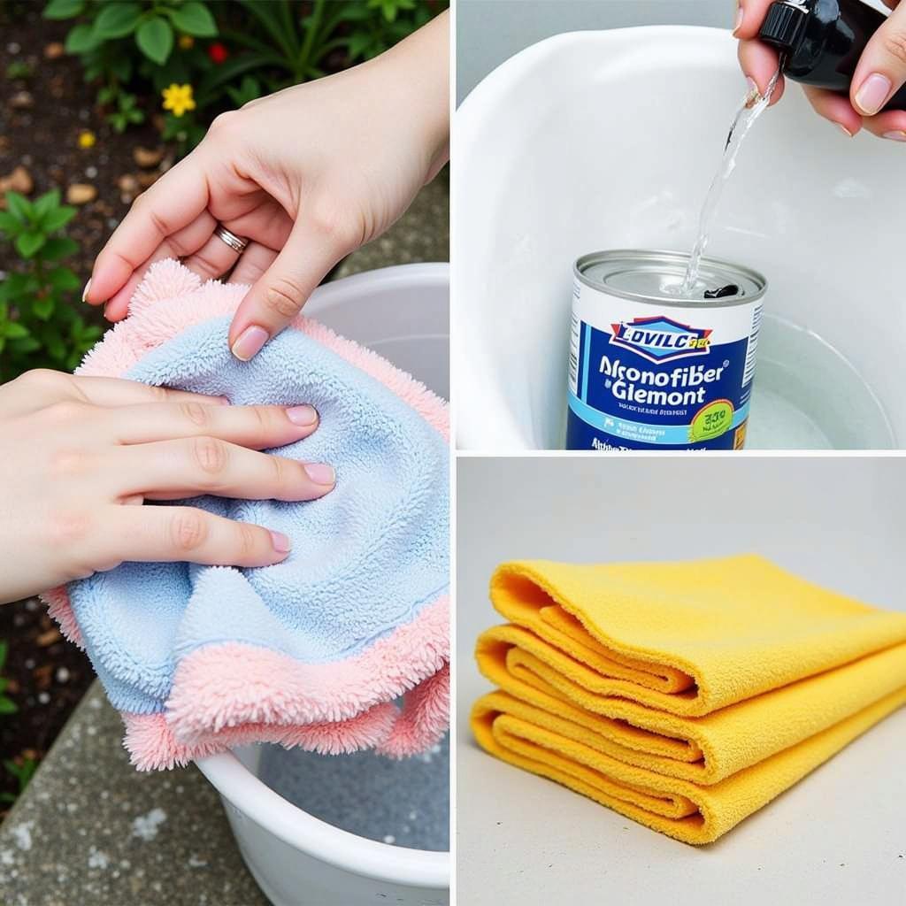 Cleaning microfiber towels after car detailing