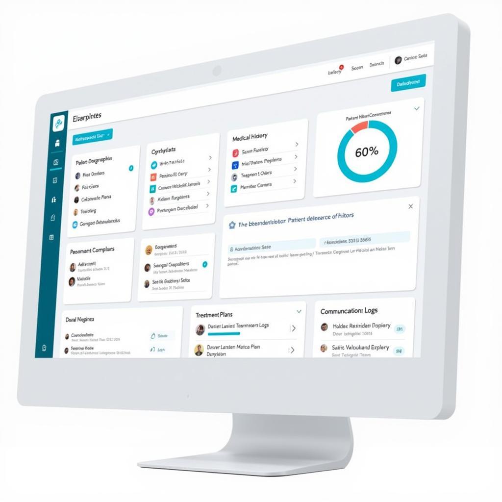 Dashboard of a collaborative care software platform