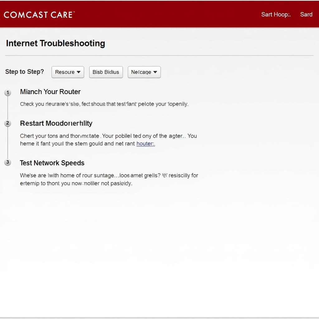 Comcast Care Tool Internet Troubleshooting