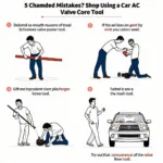 Common Mistakes When Using a Car AC Valve Core Tool