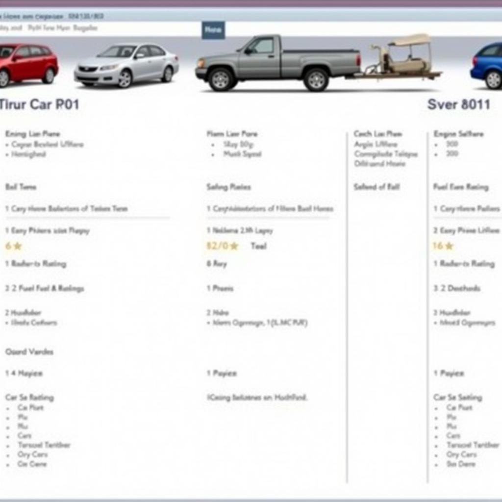 Compare Cars Side by Side Tool Interface