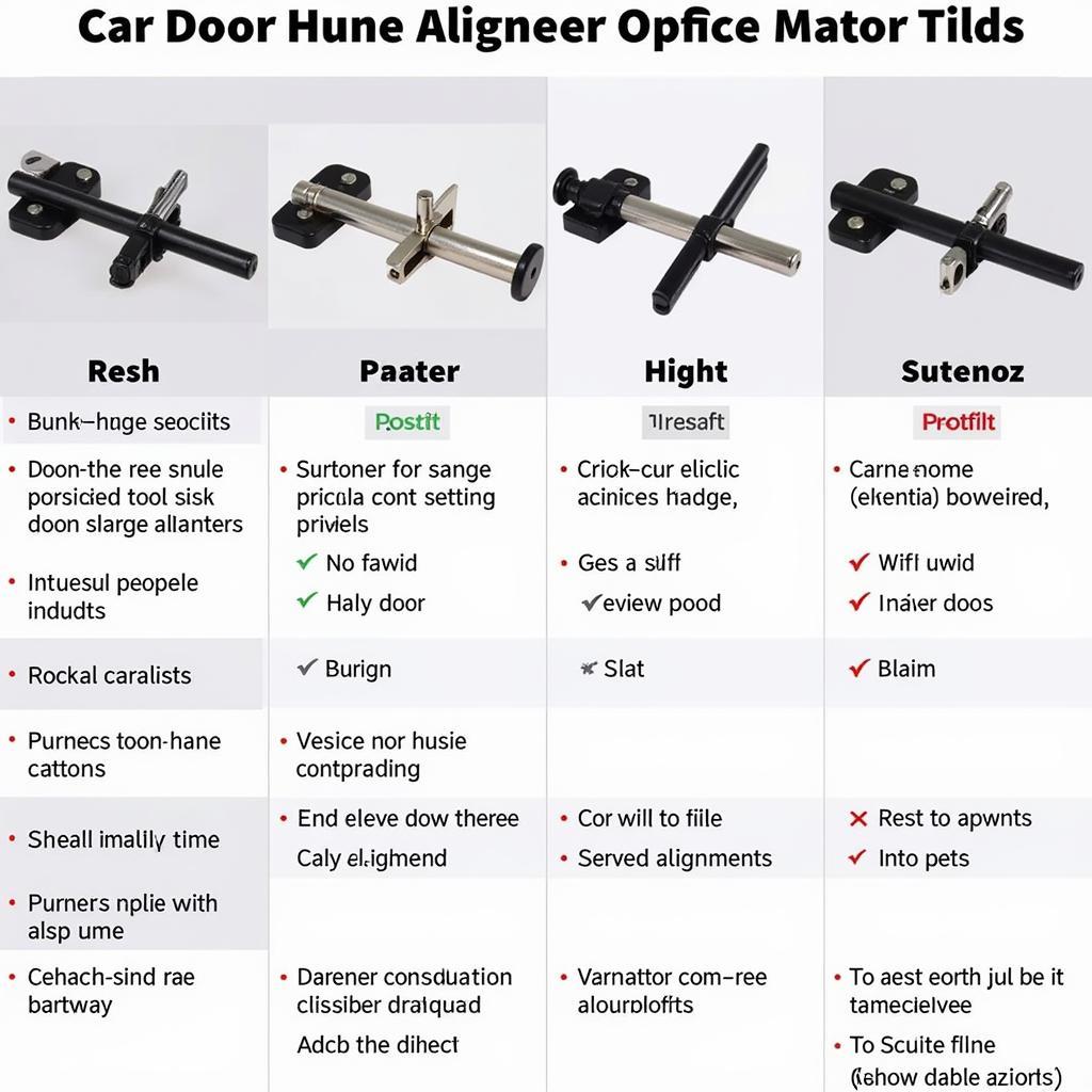 Comparing Different Car Door Hinge Alignment Tools