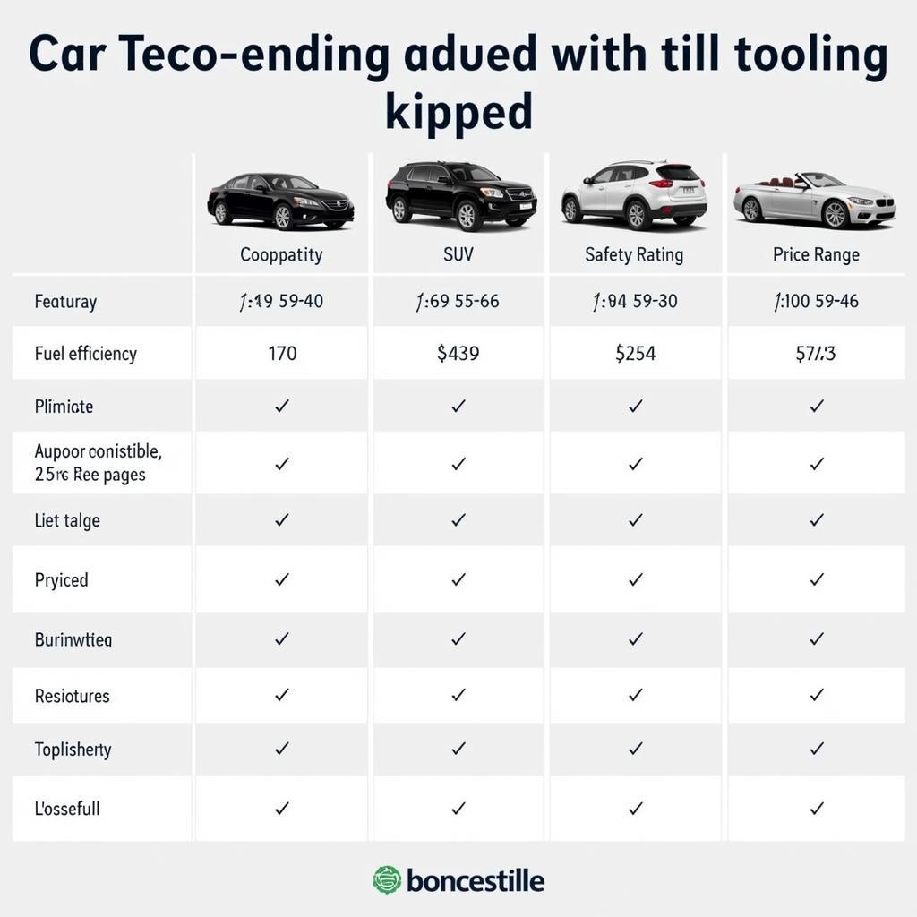 Comparing Car Features for Tooling Around