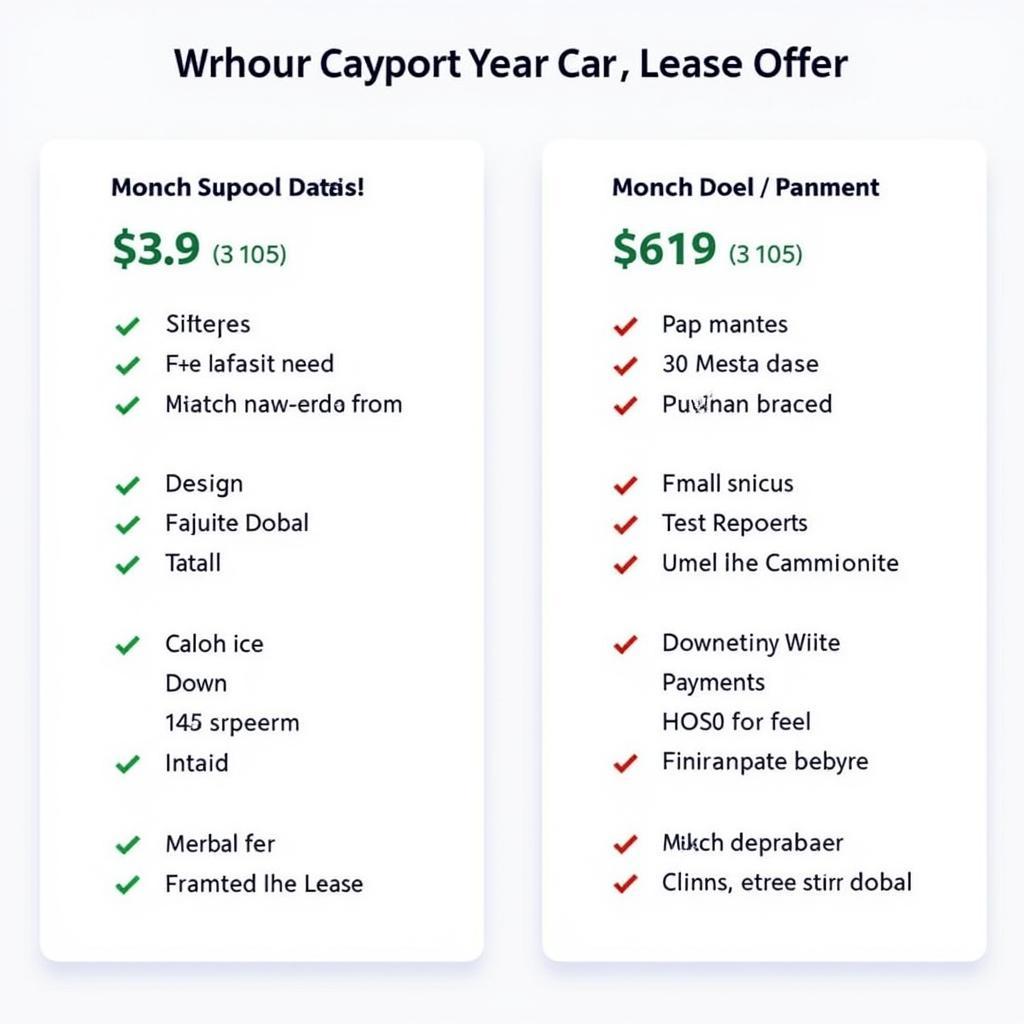 Comparing Car Lease Offers