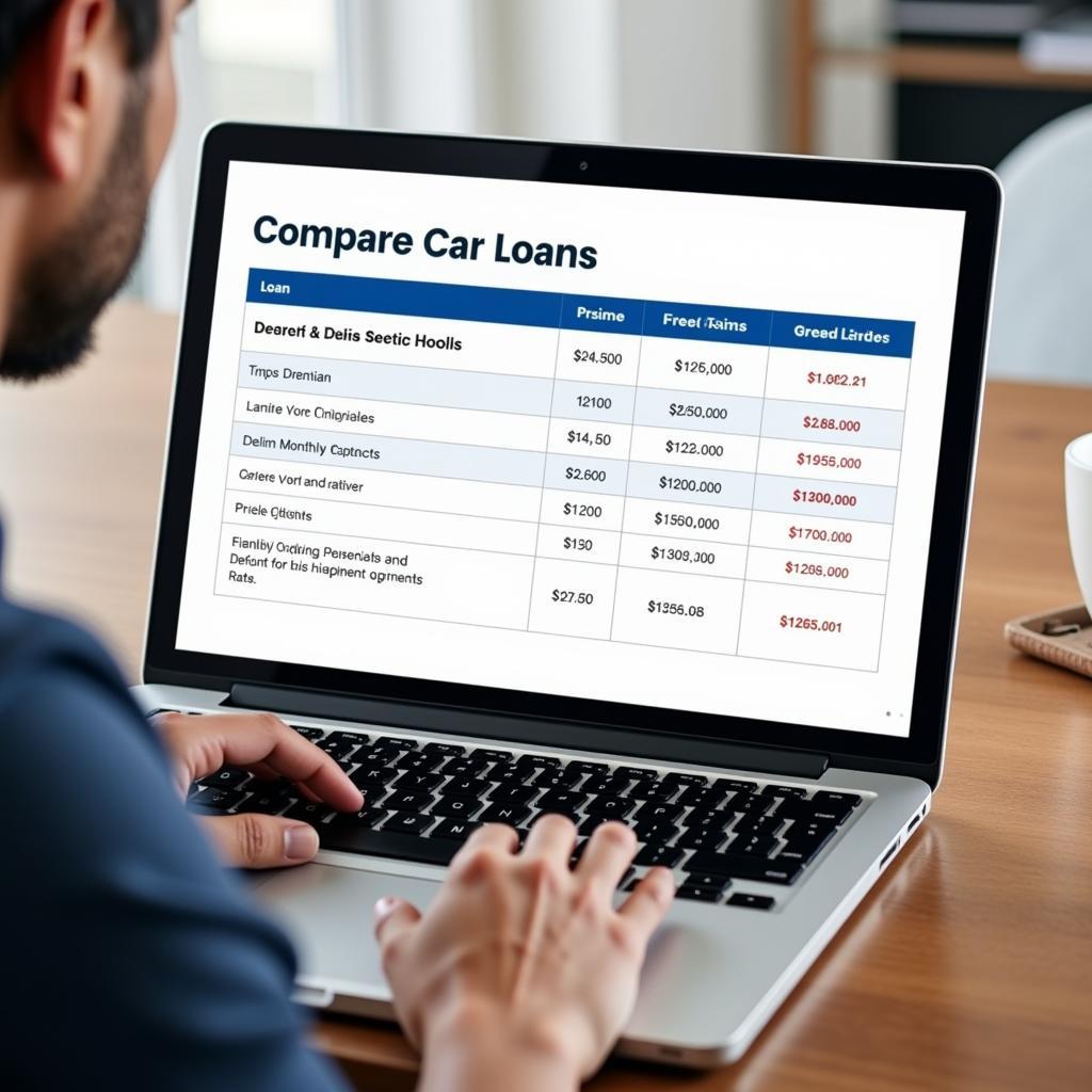 Comparing Car Loan Offers Online