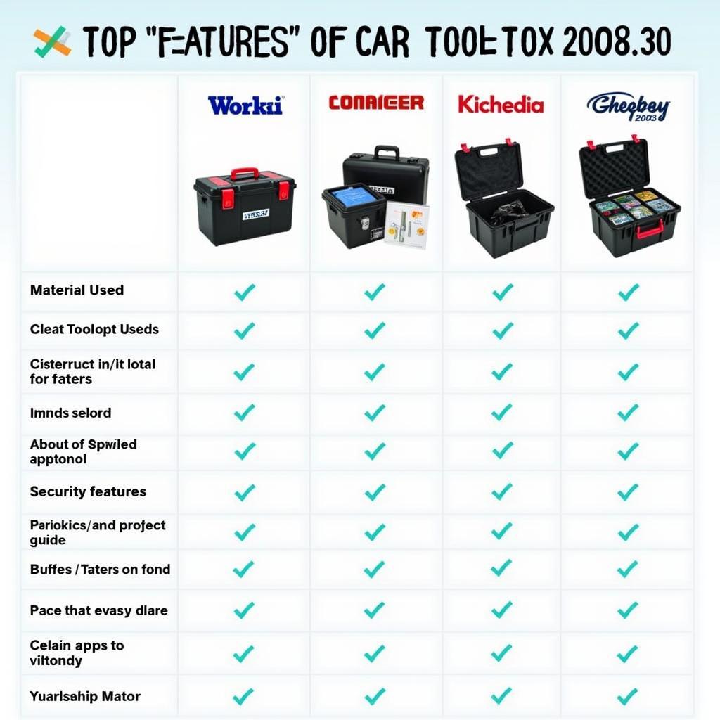 Comparison of Leading Car Toolbox Brands based on Durability, Features, and Price