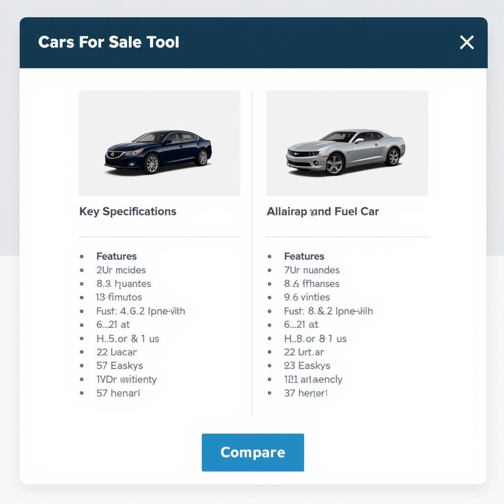 Comparing different car models online