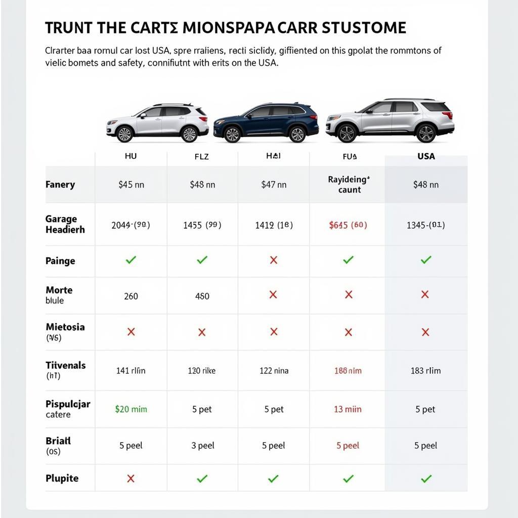 Comparing SUV Models USA