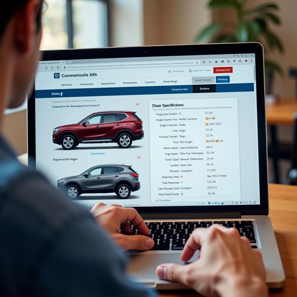 Comparing SUVs Using an Online Tool