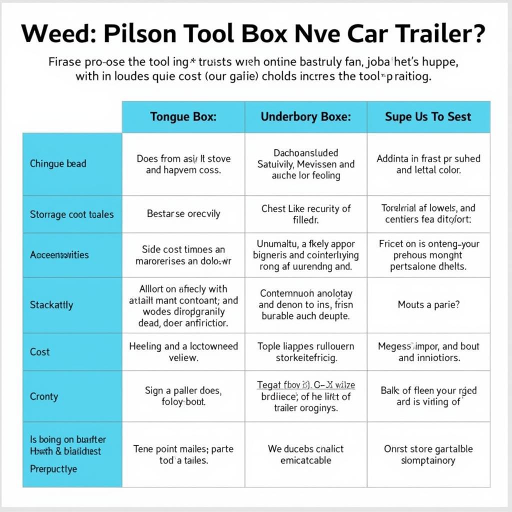 Comparison of Tool Box Types for Car Trailers