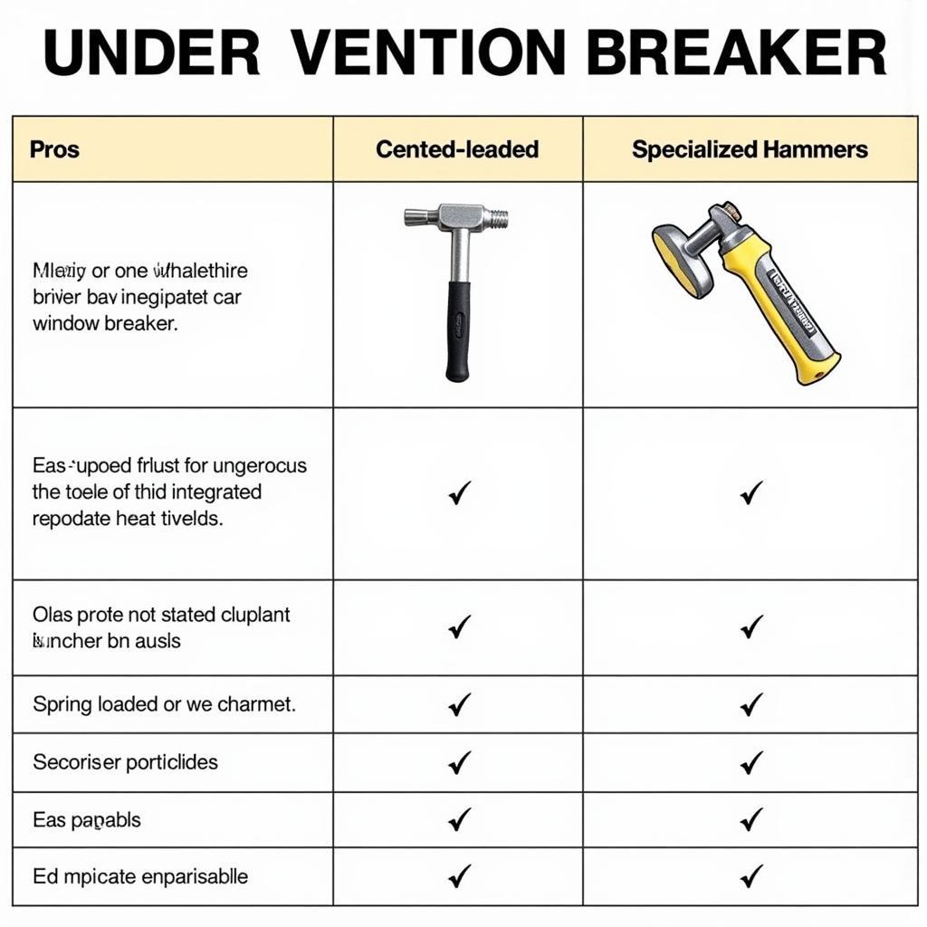 Comparison of Different Underwater Car Window Breakers