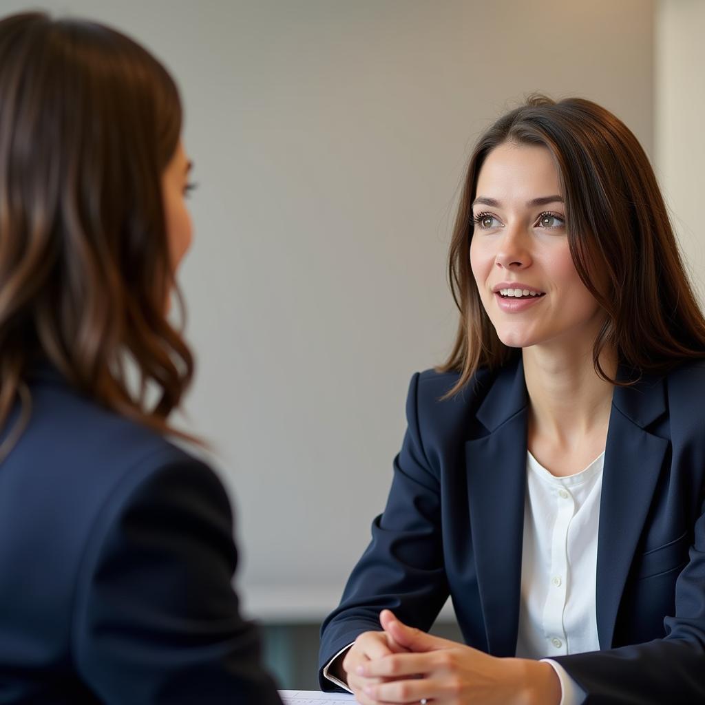 Confident Candidate in Interview