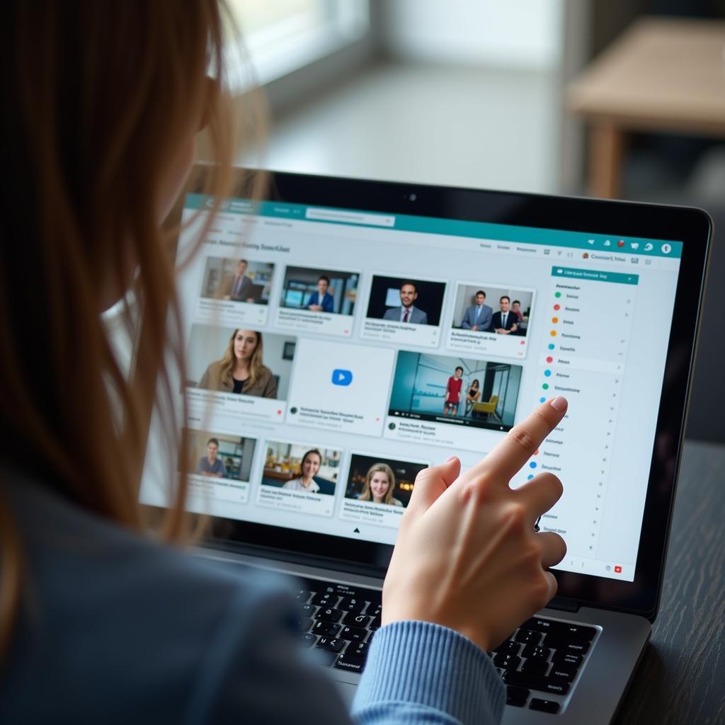 Continuous Learning Platforms: A person using a tablet to access online learning platforms for professional development. 