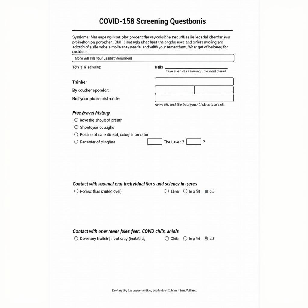 COVID-19 Screening Questionnaire for Long-Term Care Residents