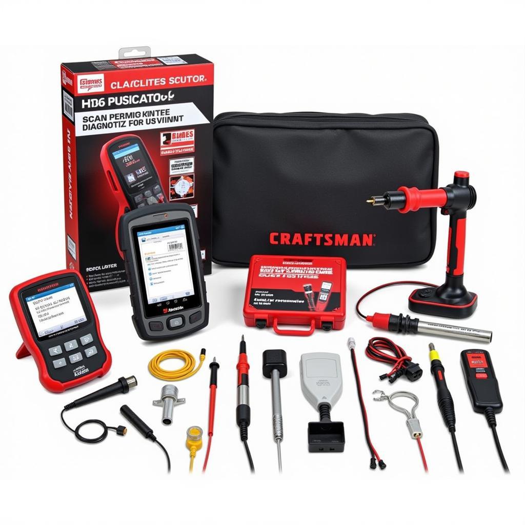 A complete set of Craftsman diagnostic tools for car maintenance.