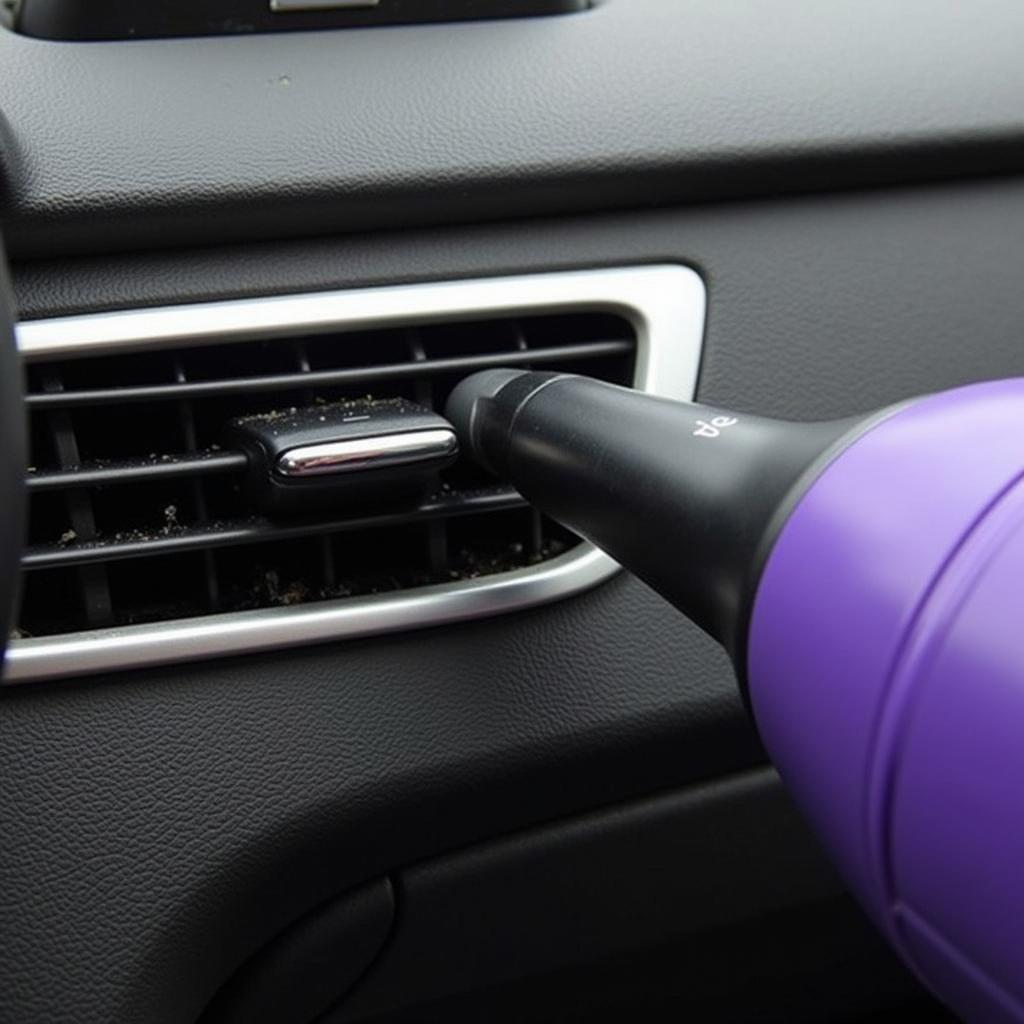 Crevice Tool Cleaning Car Vent