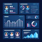 CRM System Dashboard showing customer data and analytics