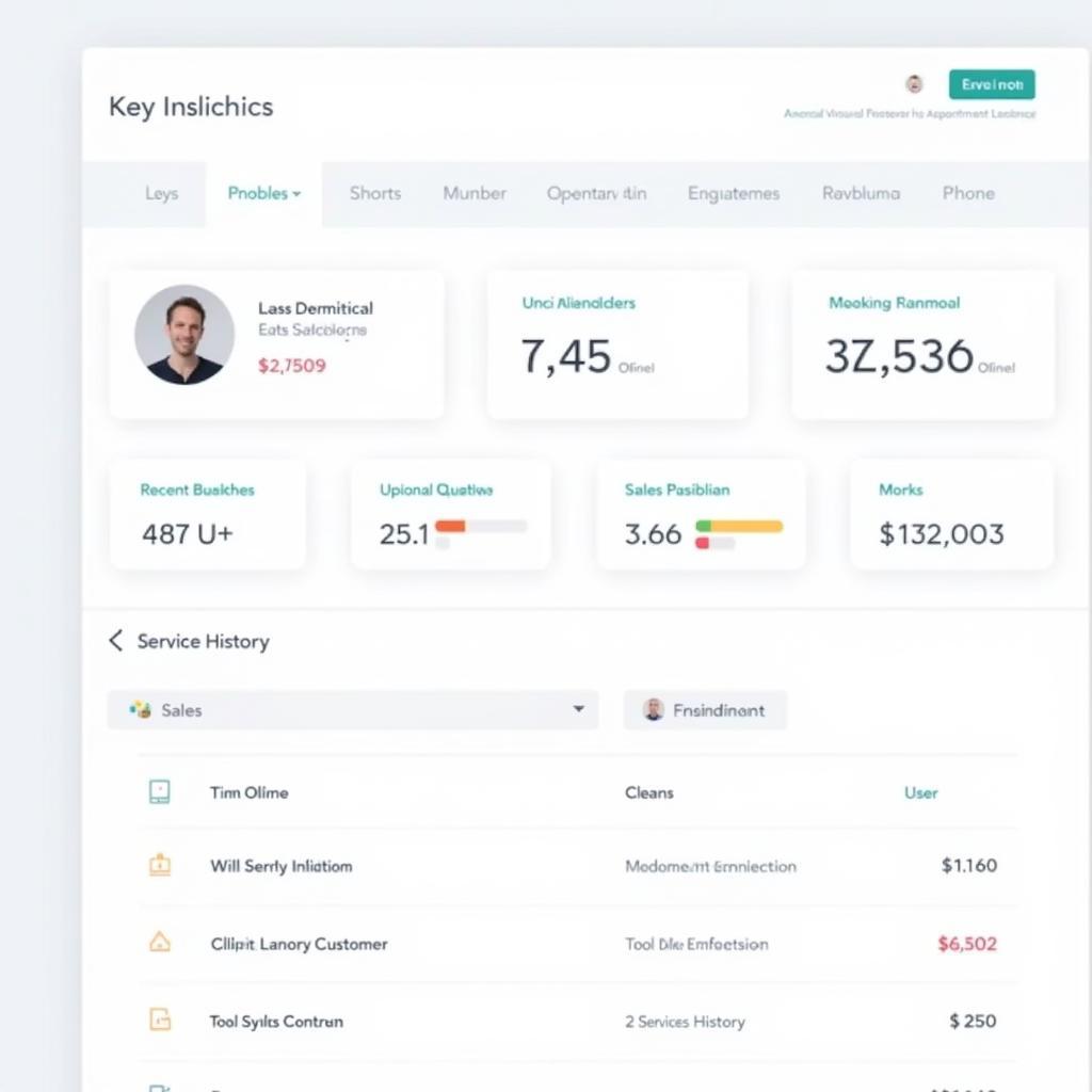 CRM System Dashboard for Automotive Client Care