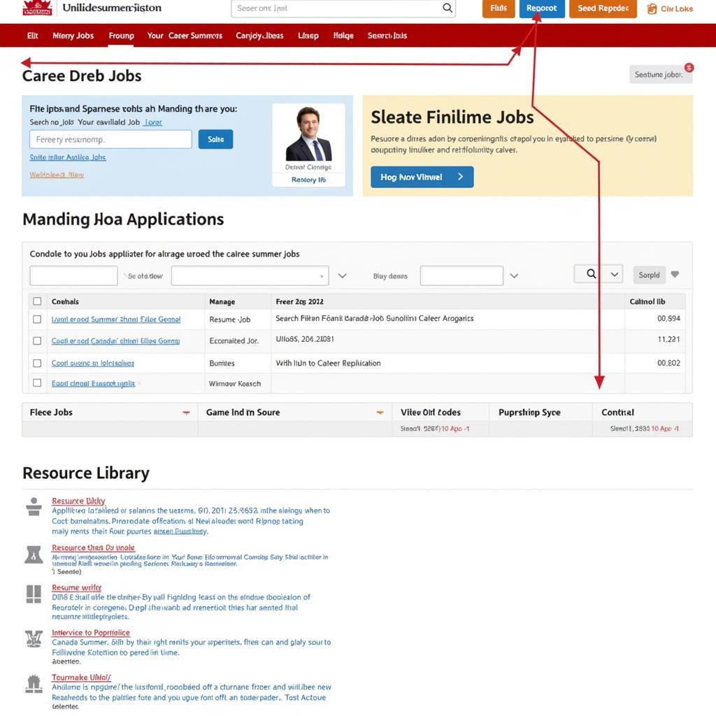 CSJ Career Tool Dashboard: Screenshot of the online portal with sections for job search, profile creation, application management, and career resources.