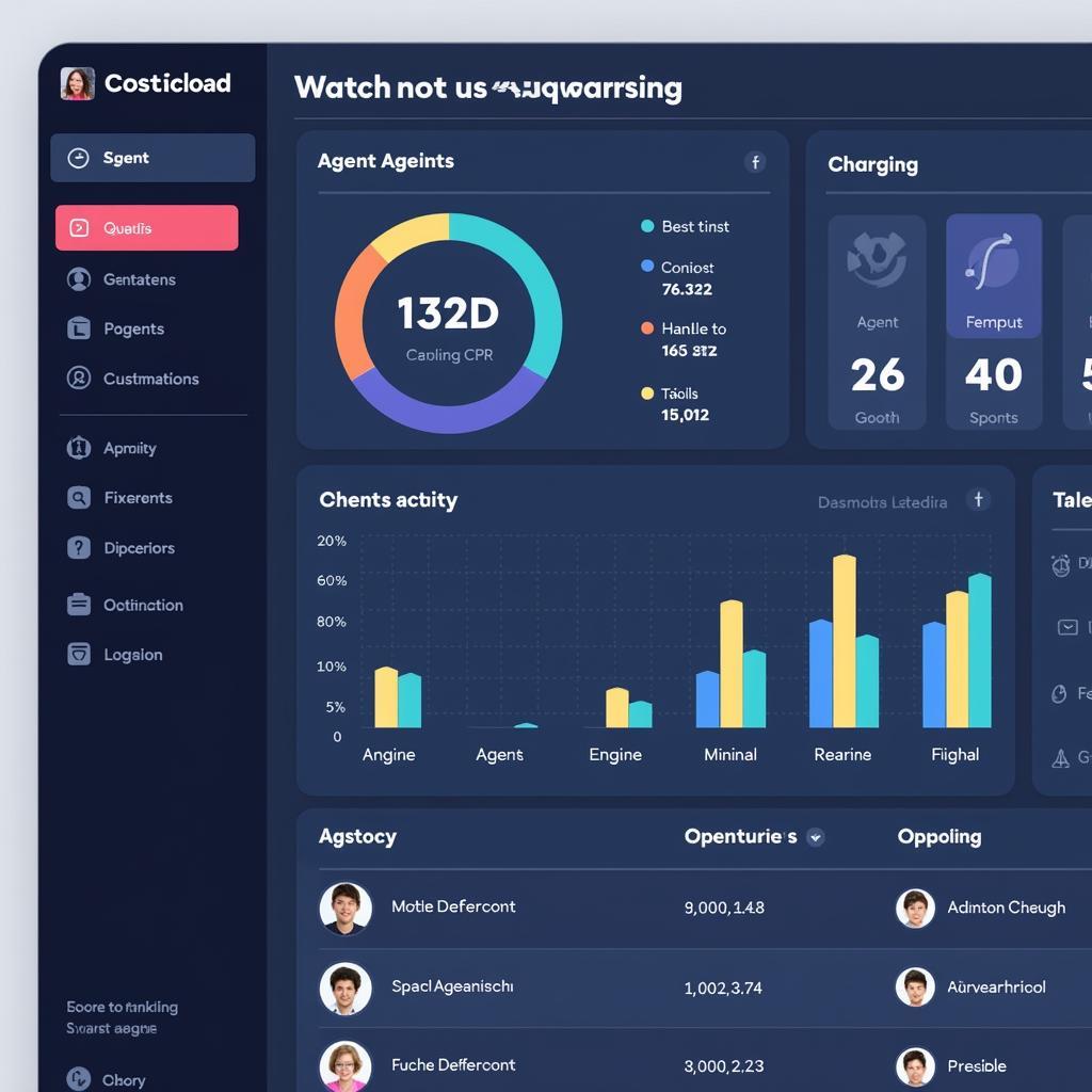 Customer Care Center Software Dashboard