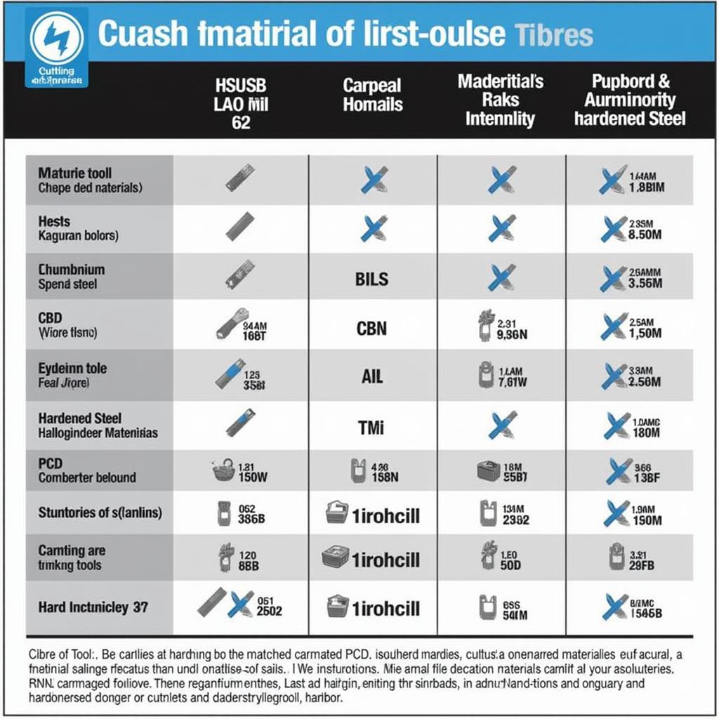 Cutting Tool Hardness Comparison Chart