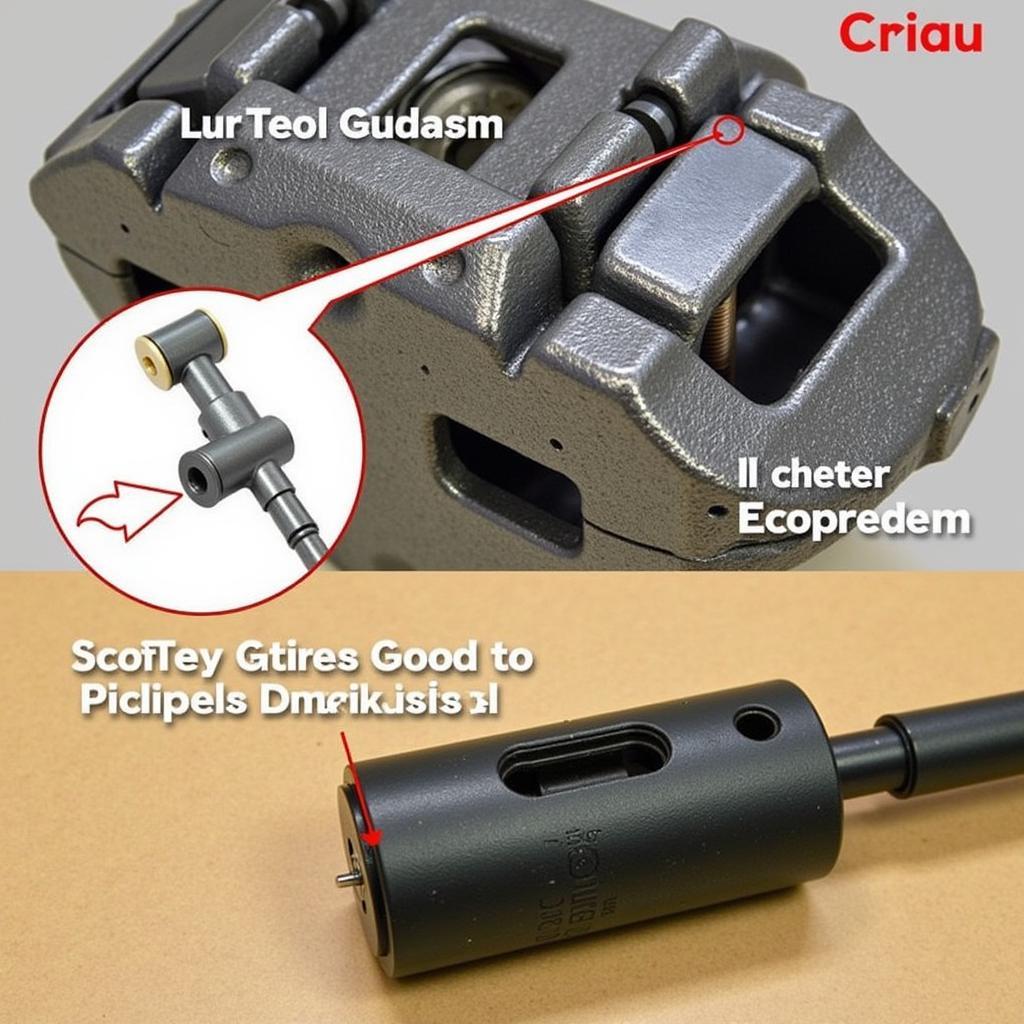 Damaged Brake Caliper Due to Incorrect Tool Use