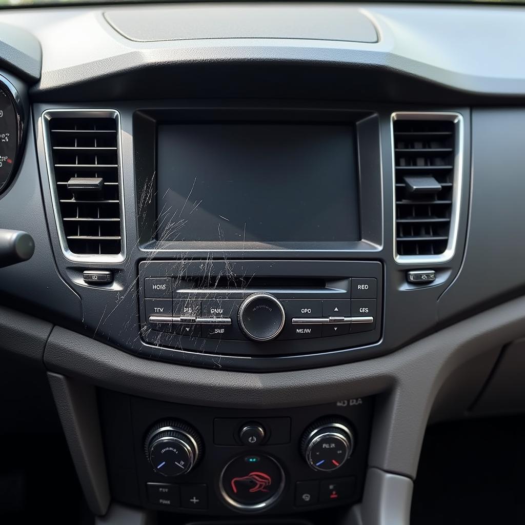 Damaged Car Dashboard from Incorrect Stereo Removal