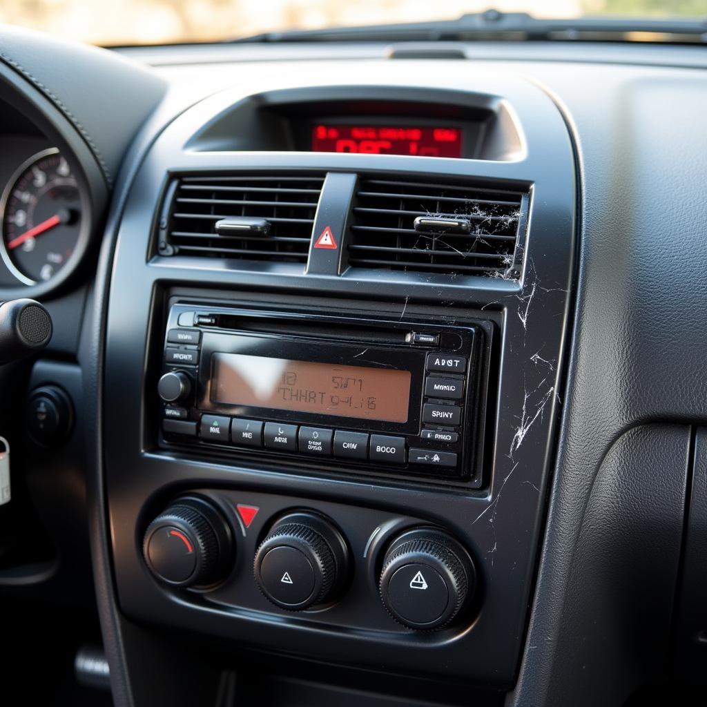 Damaged Car Dashboard Resulting From Using Incorrect Radio Removal Tool