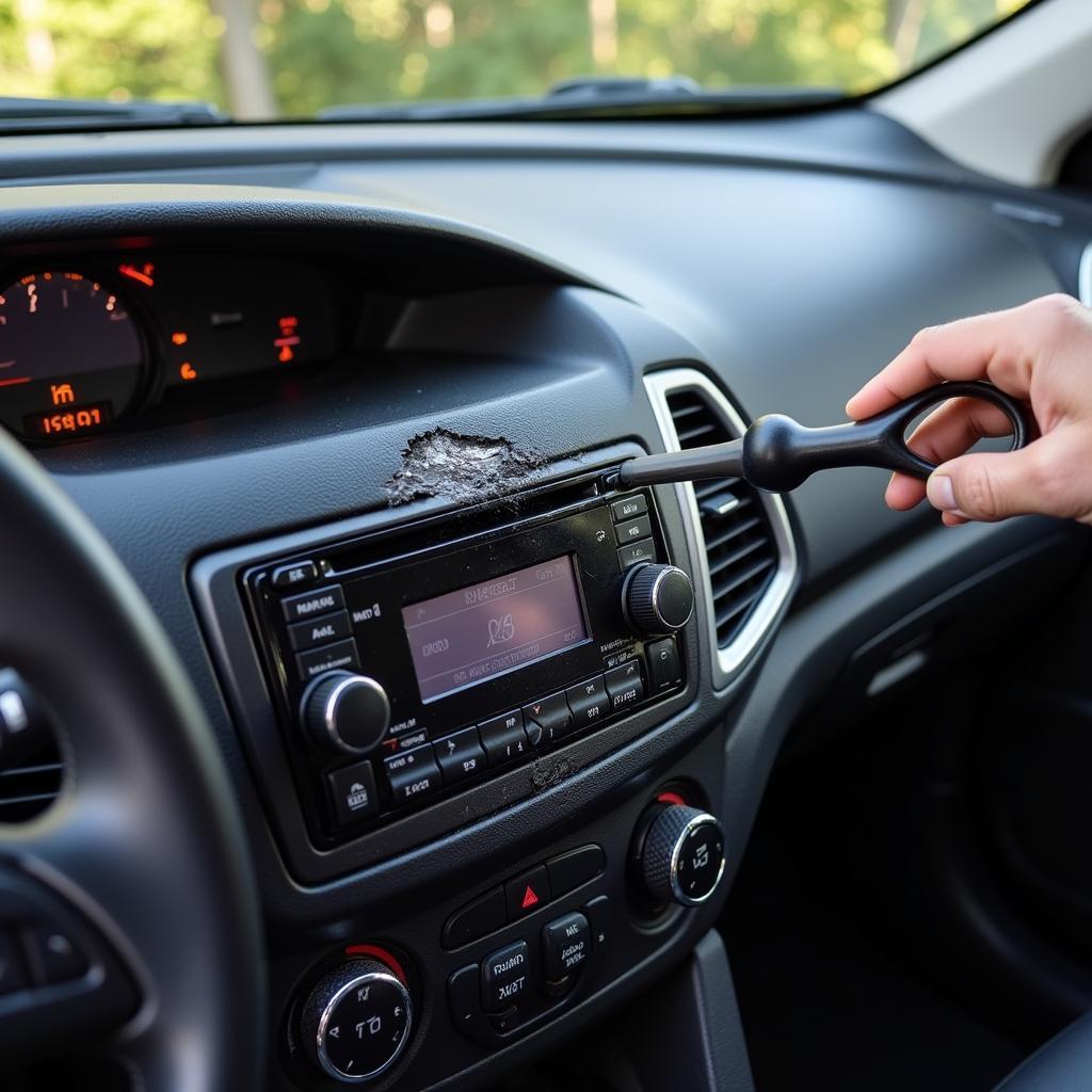 Damaged Car Dashboard from Incorrect Tools