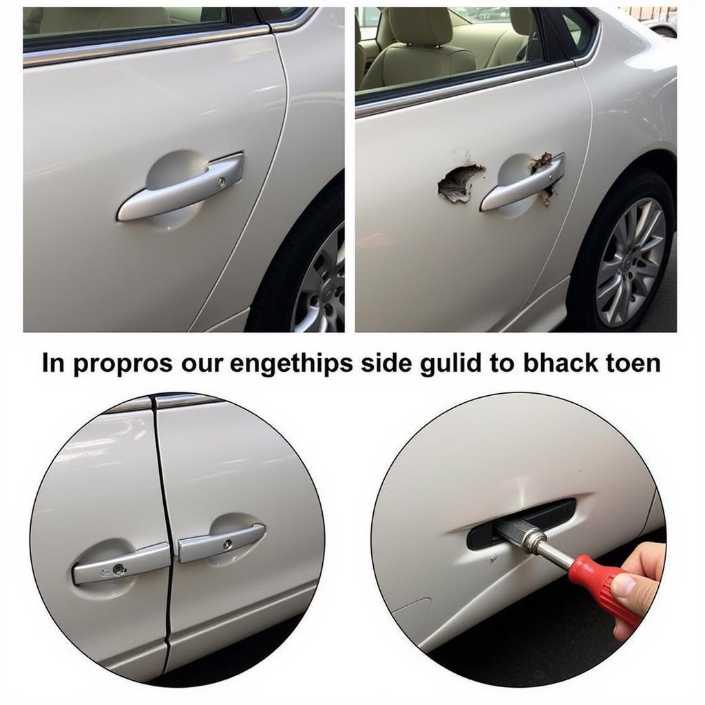 Damaged Car Door Trim from Incorrect Tool Use