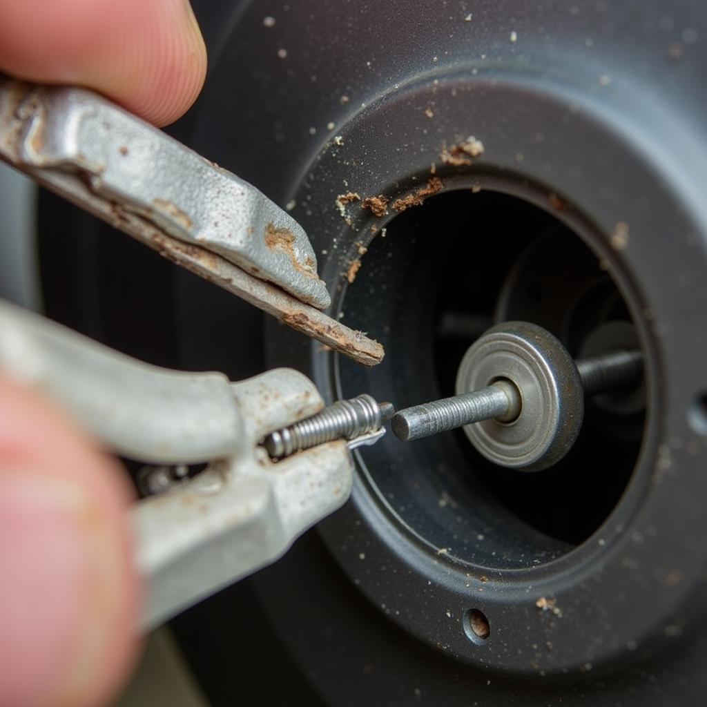 Damaged Car Fastener Clip