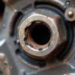 Damaged Car Nut from Incorrect Tool