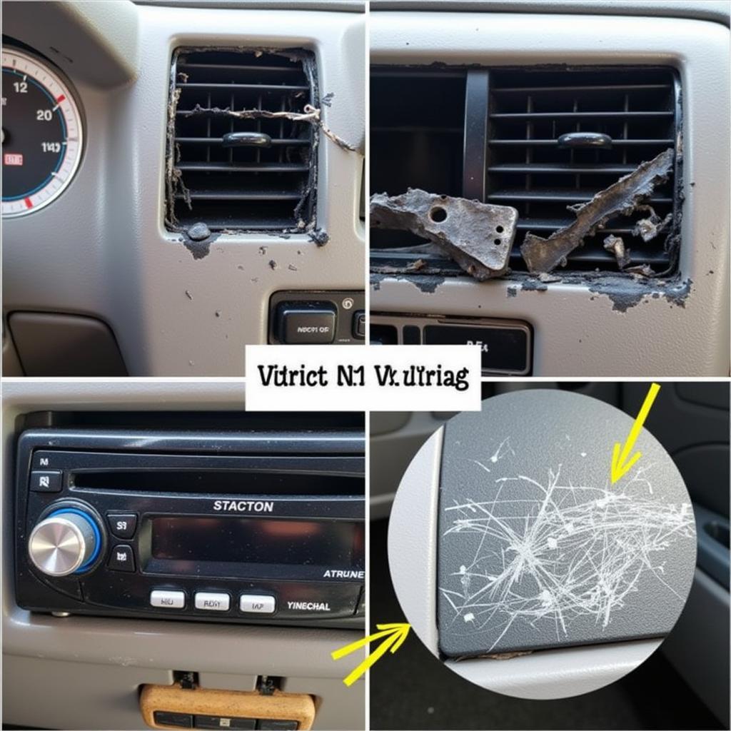 Damaged car radio due to incorrect removal techniques