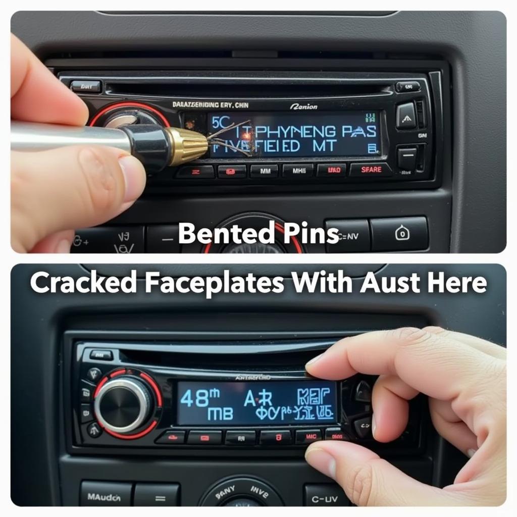 Damaged Car Radio Due to Incorrect Tool Usage