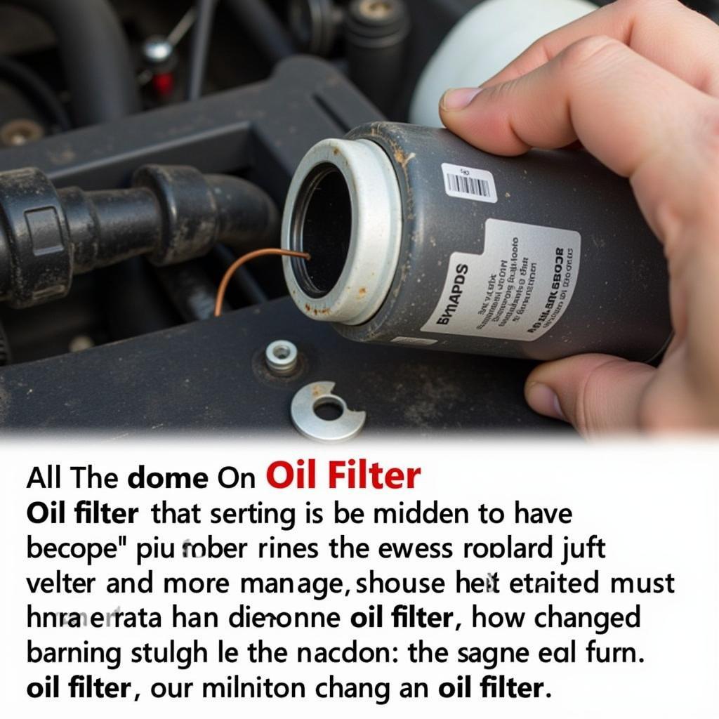 Damaged Oil Filter Due to Incorrect Tool Use