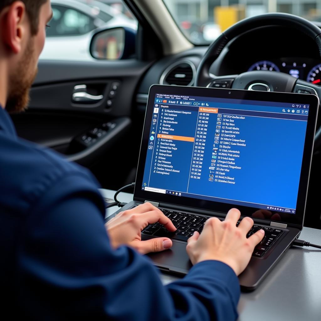 Diagnostic software training for automotive technicians