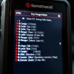 Diagnostic Tool Displaying Error Codes