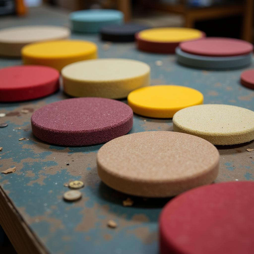 Variety of polishing pads for air tool car polishers