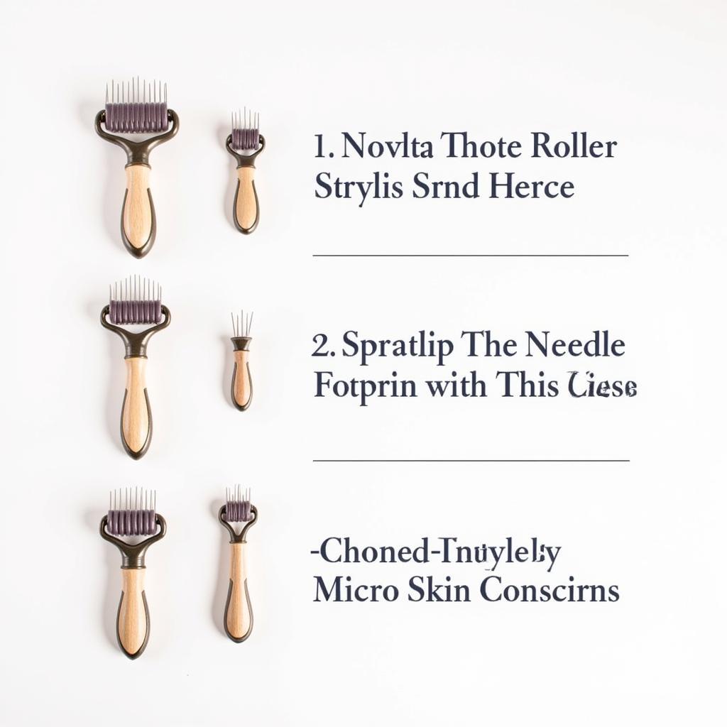 Various micro needle rollers with different needle lengths