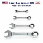 Various Sizes of 4-Way Lug Wrenches