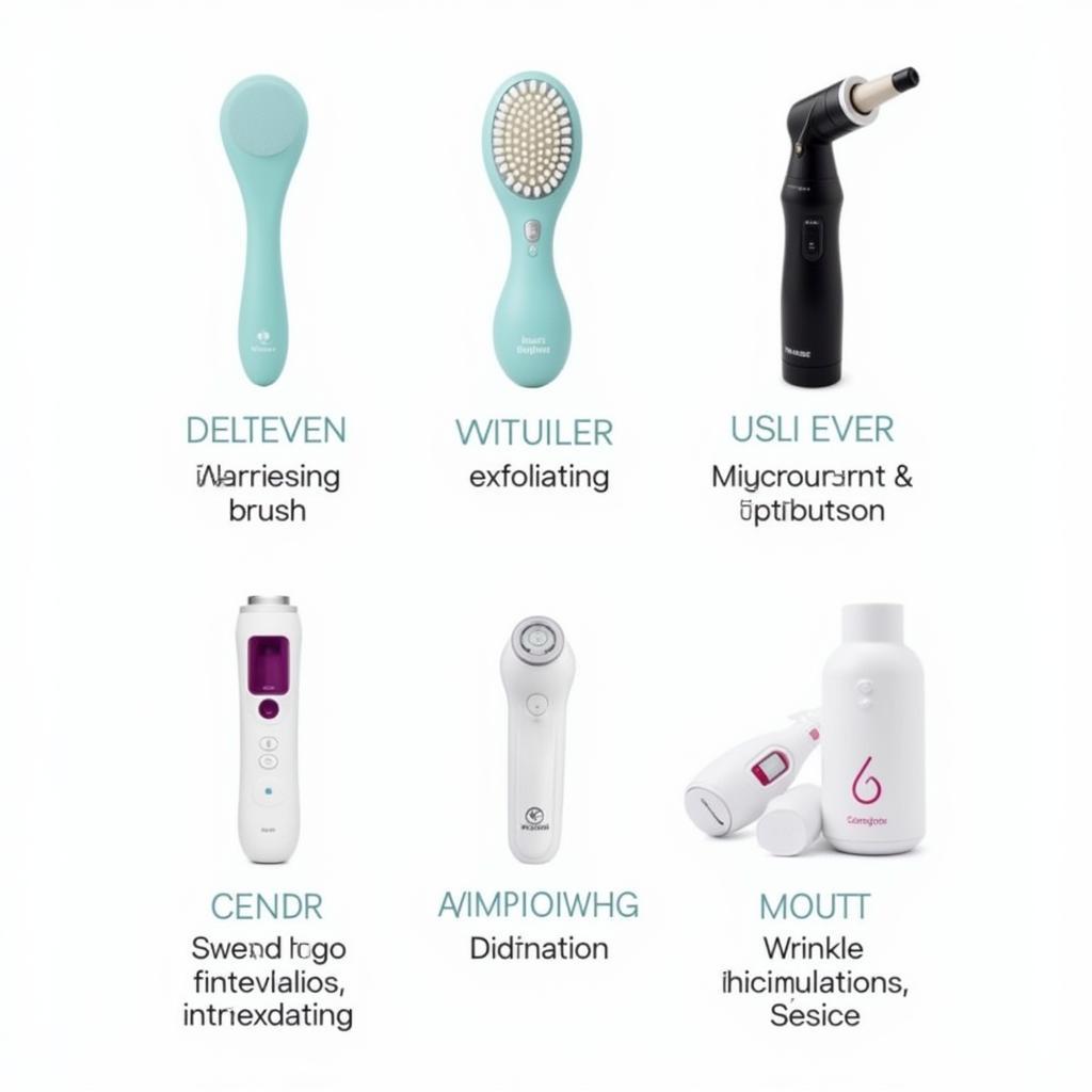 Different types of facial skin care tools showcasing their various functions