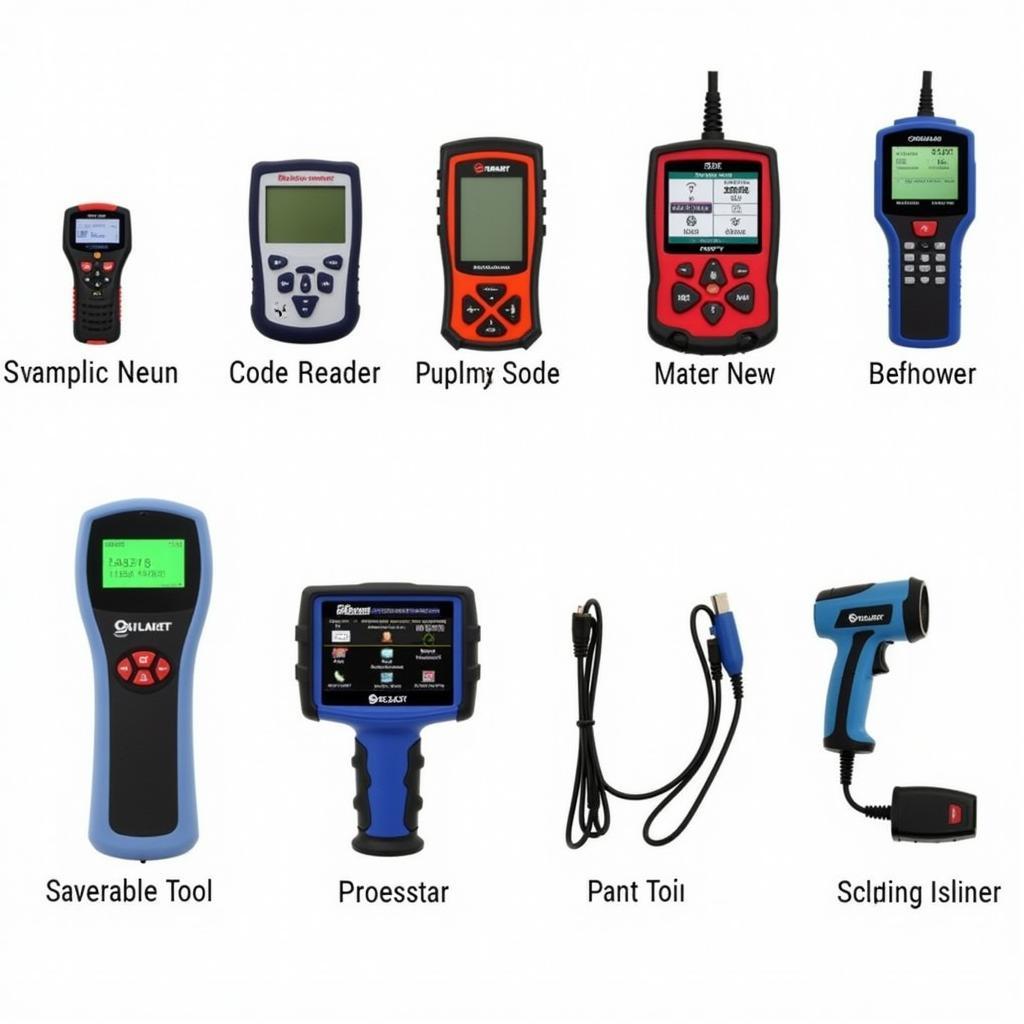 Various Types of Car Diagnostic Tools Displayed